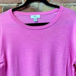 Lord + Taylor Pink Soft Cotton Blend Round Neck Sweater.Size: XL